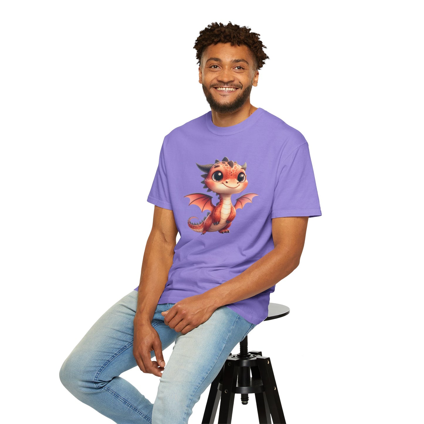 Playful Whimsy Dragon - Unique Cartoon-Style Dragon T-Shirt Design for Fun and Fantasy Lovers