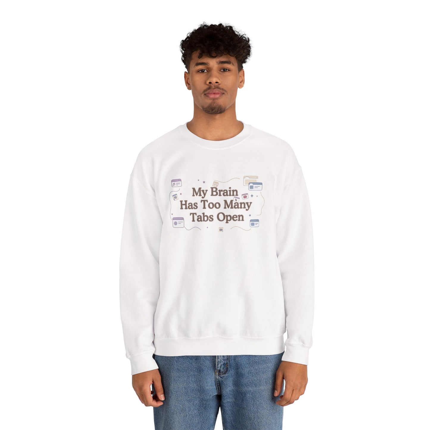 ADHD Minimalist Brain | Oversized Aesthetic Crewneck Sweatshirt