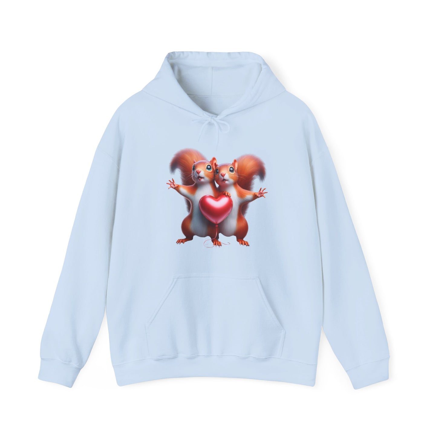 Squirrel Couple Heart Hoodie," "Cute Animal Hoodie