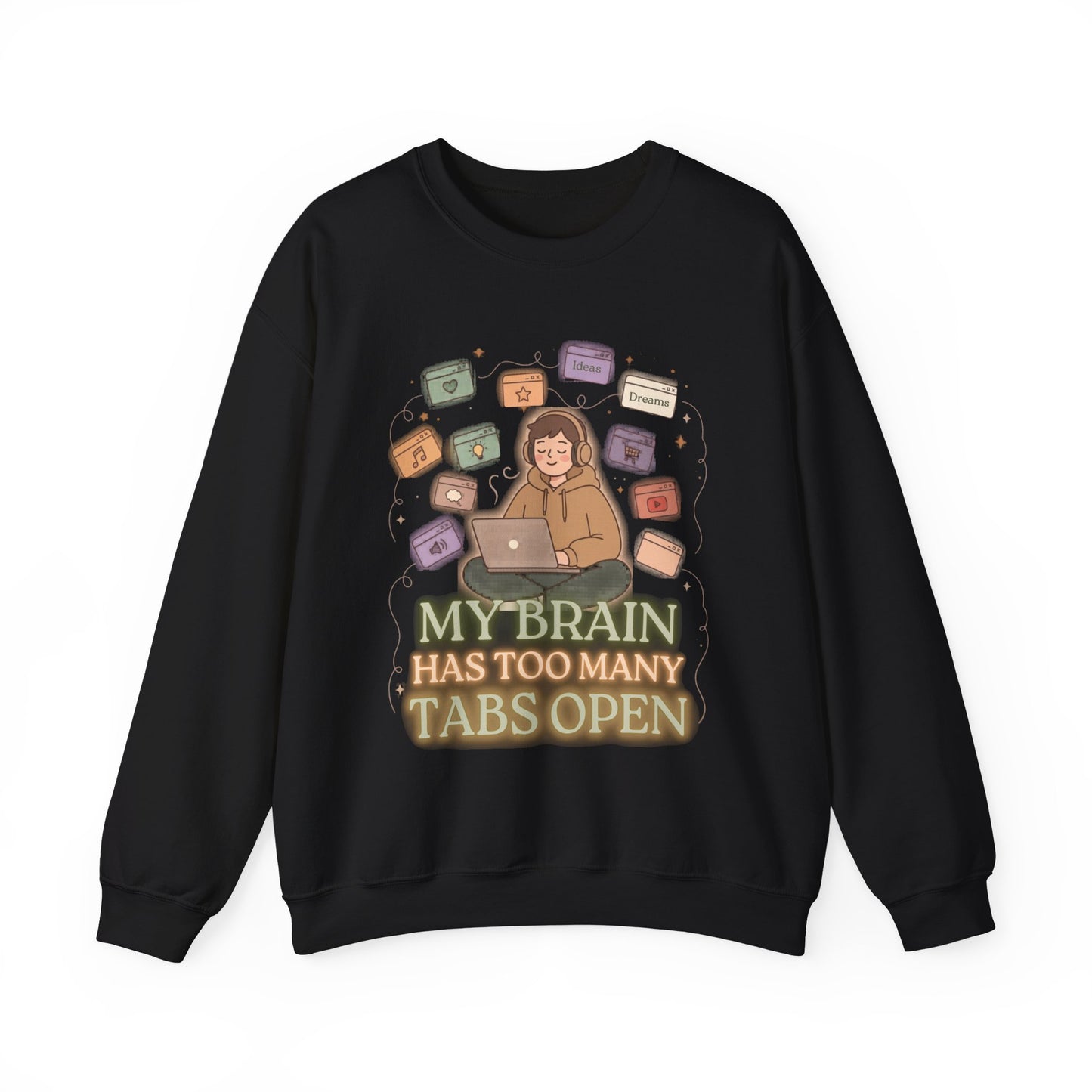 Dopamine at Midnight" | ADHD Lofi Glow Aesthetic Crewneck