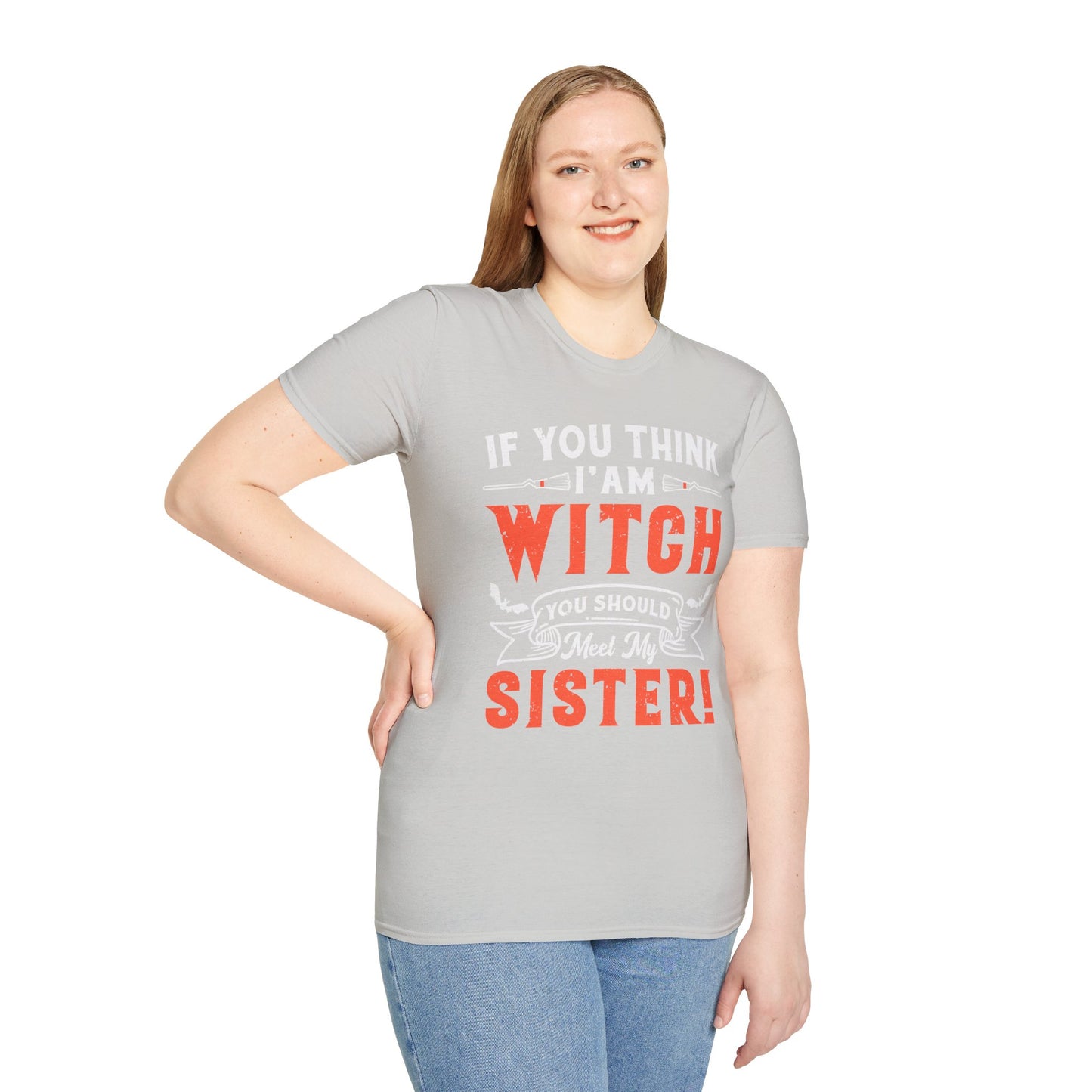 Humorous Witch Sister Halloween Unique Spooky Season Softstyle T-Shirt