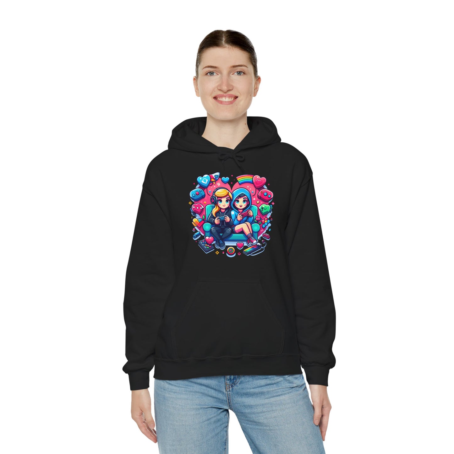 Retro Kawaii Gamer Girl Hoodie | Cute Anime Aesthetic Streetwear