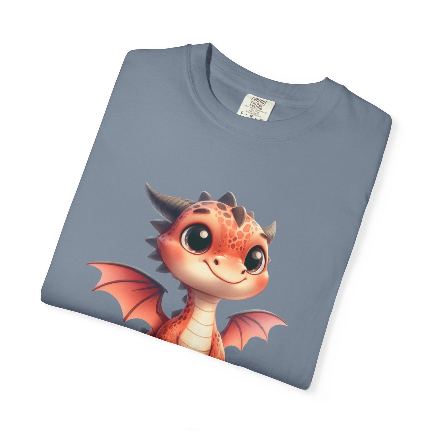 Playful Whimsy Dragon - Unique Cartoon-Style Dragon T-Shirt Design for Fun and Fantasy Lovers