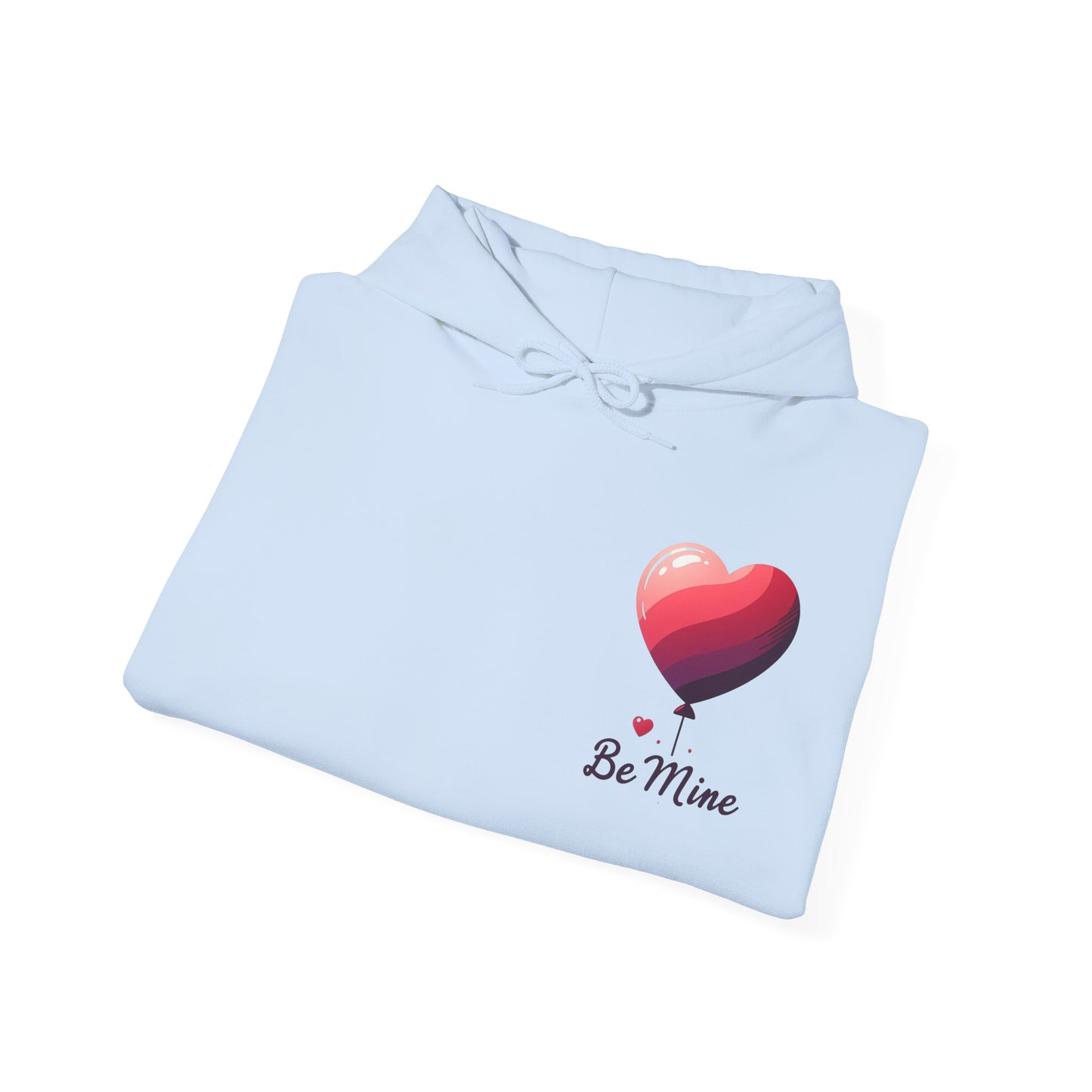 Minimalist Be Mine Valentine Heart Balloon Hoodie | Aesthetic Romantic Couple Sweatshirt