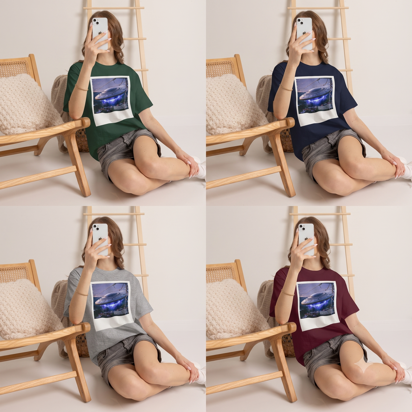UFO Evidence T-Shirt | Retro Polaroid Alien Sighting Photo