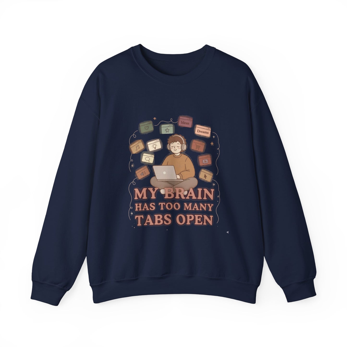 The "Balanced Chaos" Earth Tone ADHD Crewneck