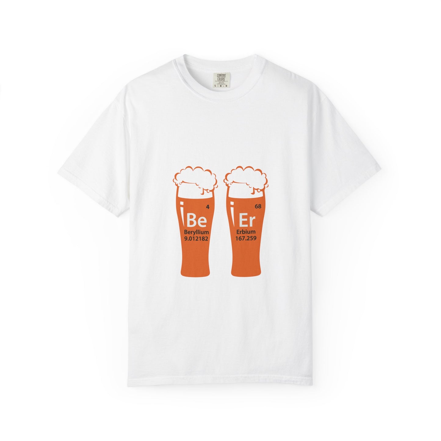 Viral Science BeEr Chemistry T-Shirt - Periodic Table Elements Graphic Comfort Colors Ring Spun Cotton Tee - Gift for Science Nerds