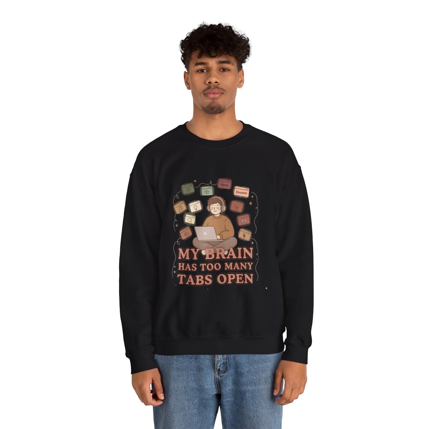 The "Balanced Chaos" Earth Tone ADHD Crewneck
