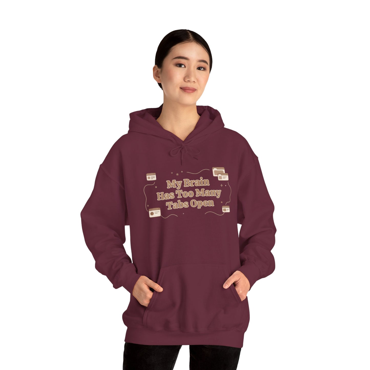 My Brain Has Too Many Tabs Open | Cozy Lofi Oversized Hoodie