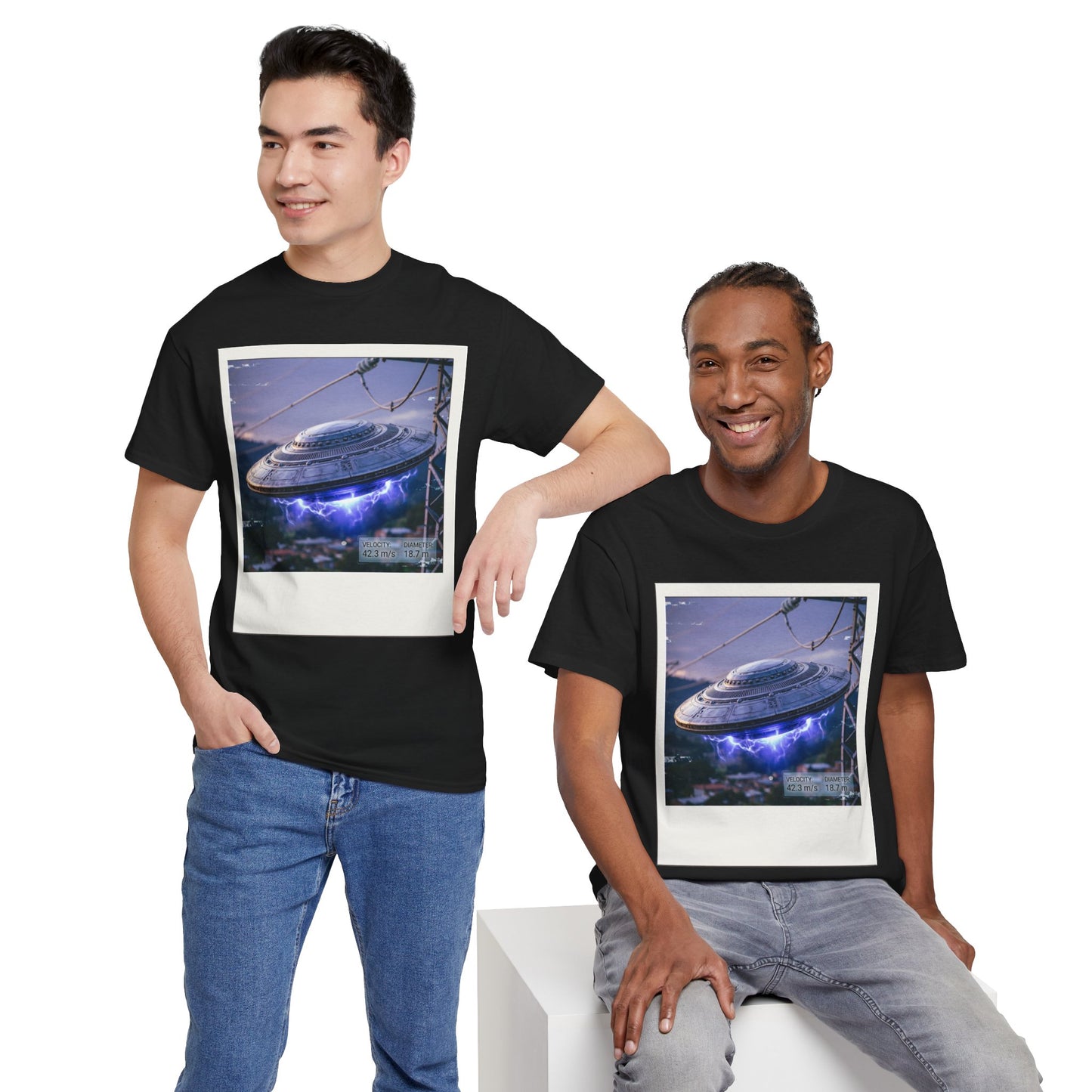 UFO Evidence T-Shirt | Retro Polaroid Alien Sighting Photo