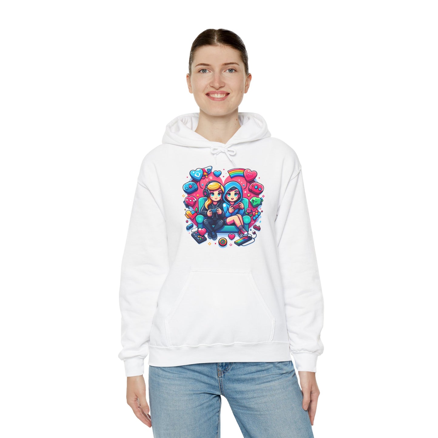 Retro Kawaii Gamer Girl Hoodie | Cute Anime Aesthetic Streetwear