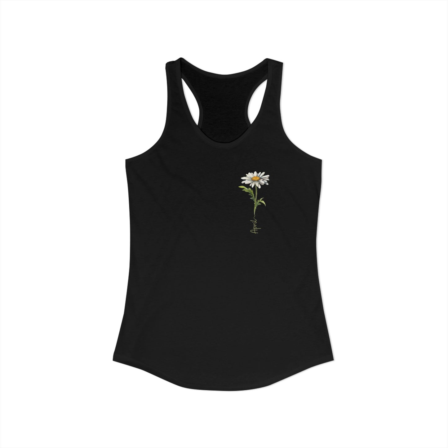 April Daisy Birth Month Flower - Chic & Elegant Women’s Tank Top