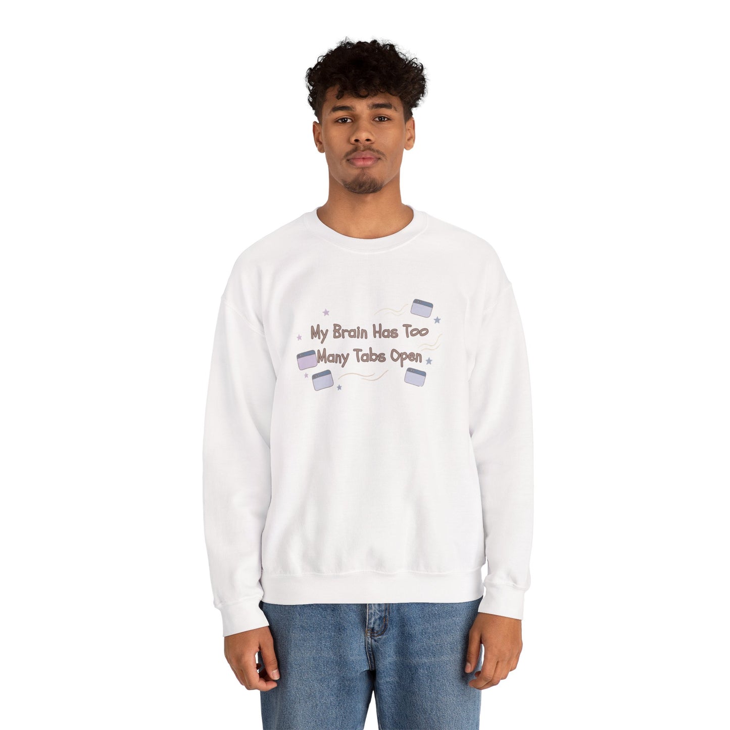 ADHD Brain Under Construction | Cozy Retro Aesthetic Sweatshirt