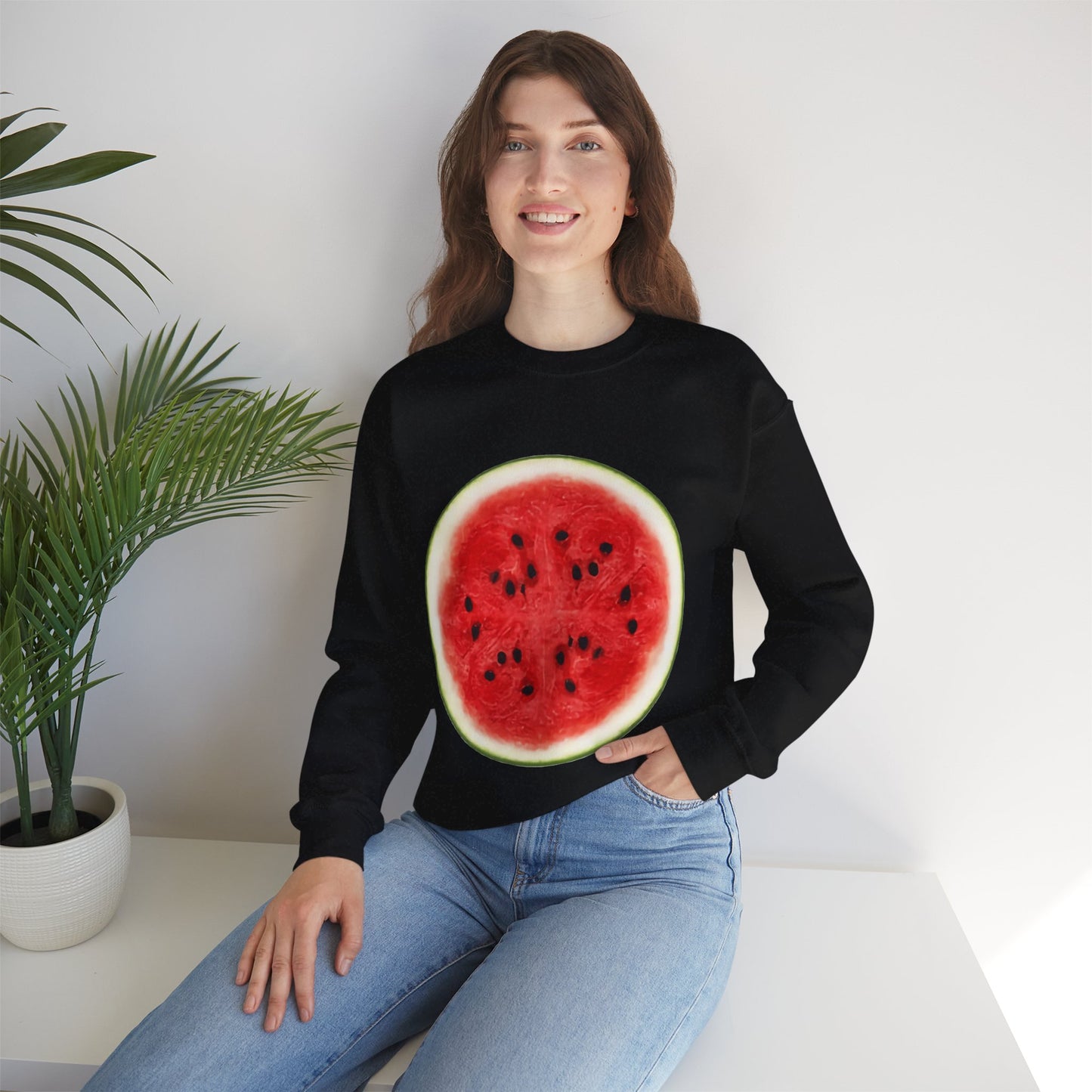 Whimsical Watermelon Lazy Halloween Costume | Unique Unisex Sweatshirt
