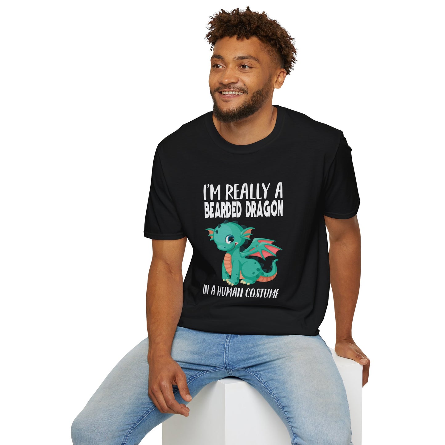 I’m Really a Bearded Dragon in a Human Costume – Cute Halloween Reptile Lover T‑Shirt