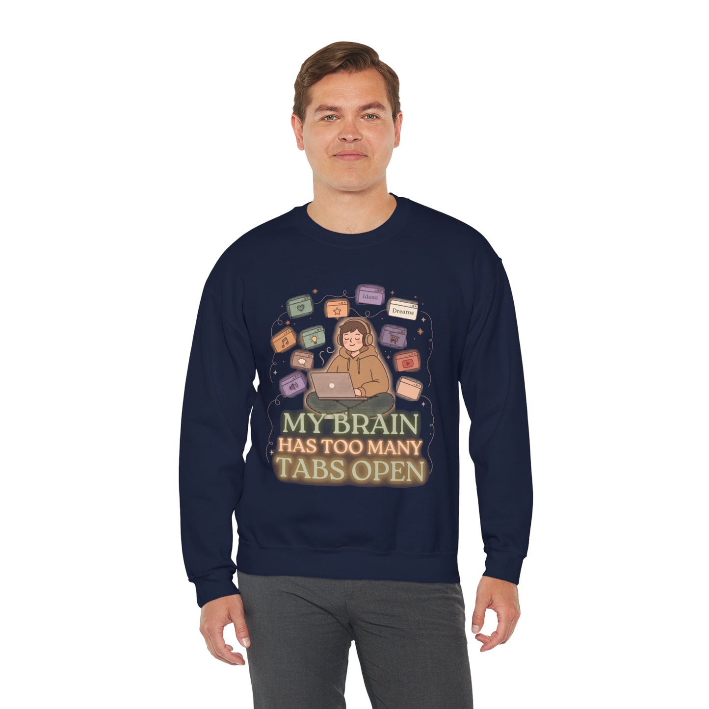 Dopamine at Midnight" | ADHD Lofi Glow Aesthetic Crewneck