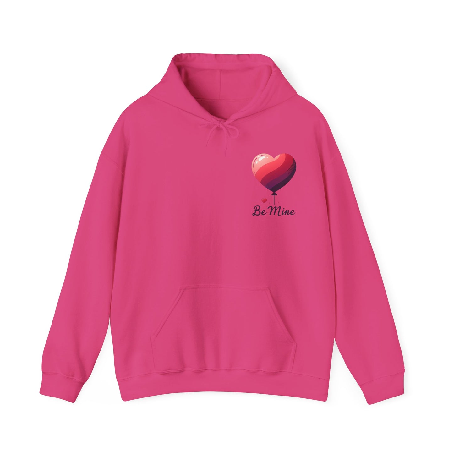 Minimalist Be Mine Valentine Heart Balloon Hoodie | Aesthetic Romantic Couple Sweatshirt