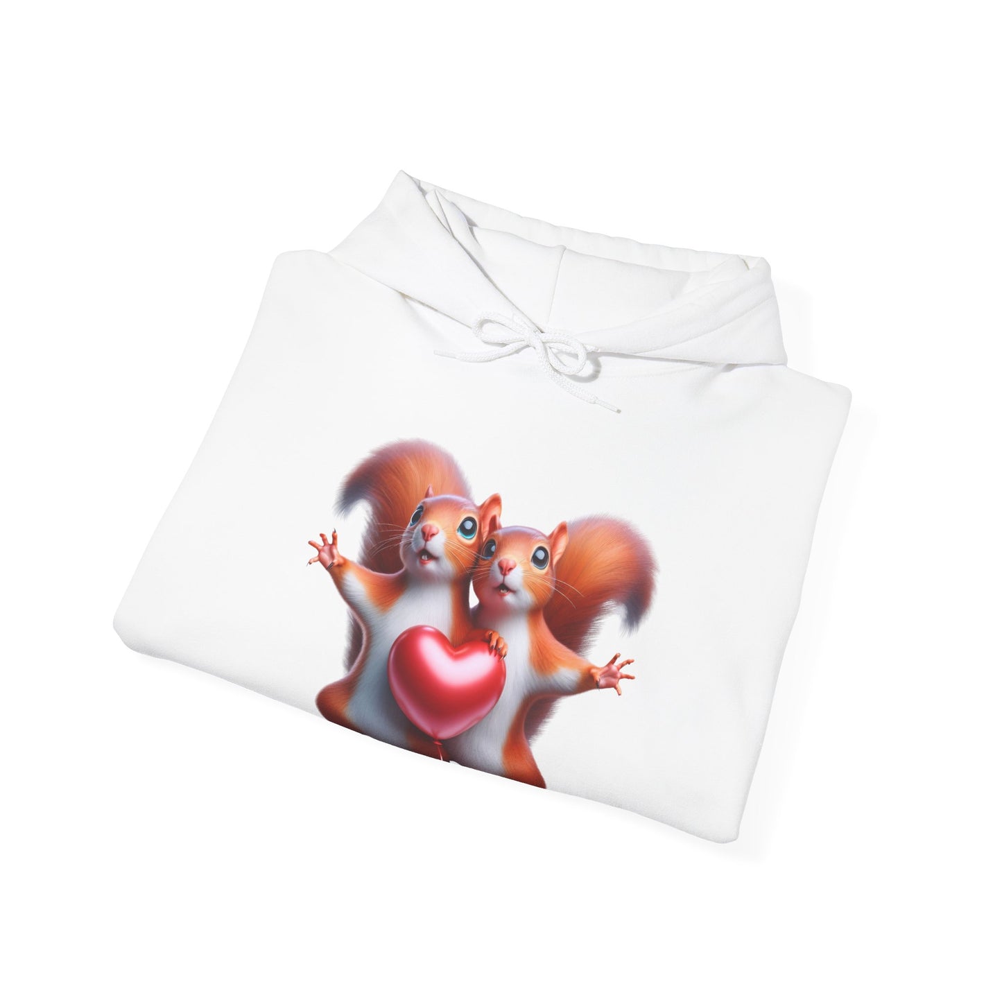 Squirrel Couple Heart Hoodie," "Cute Animal Hoodie