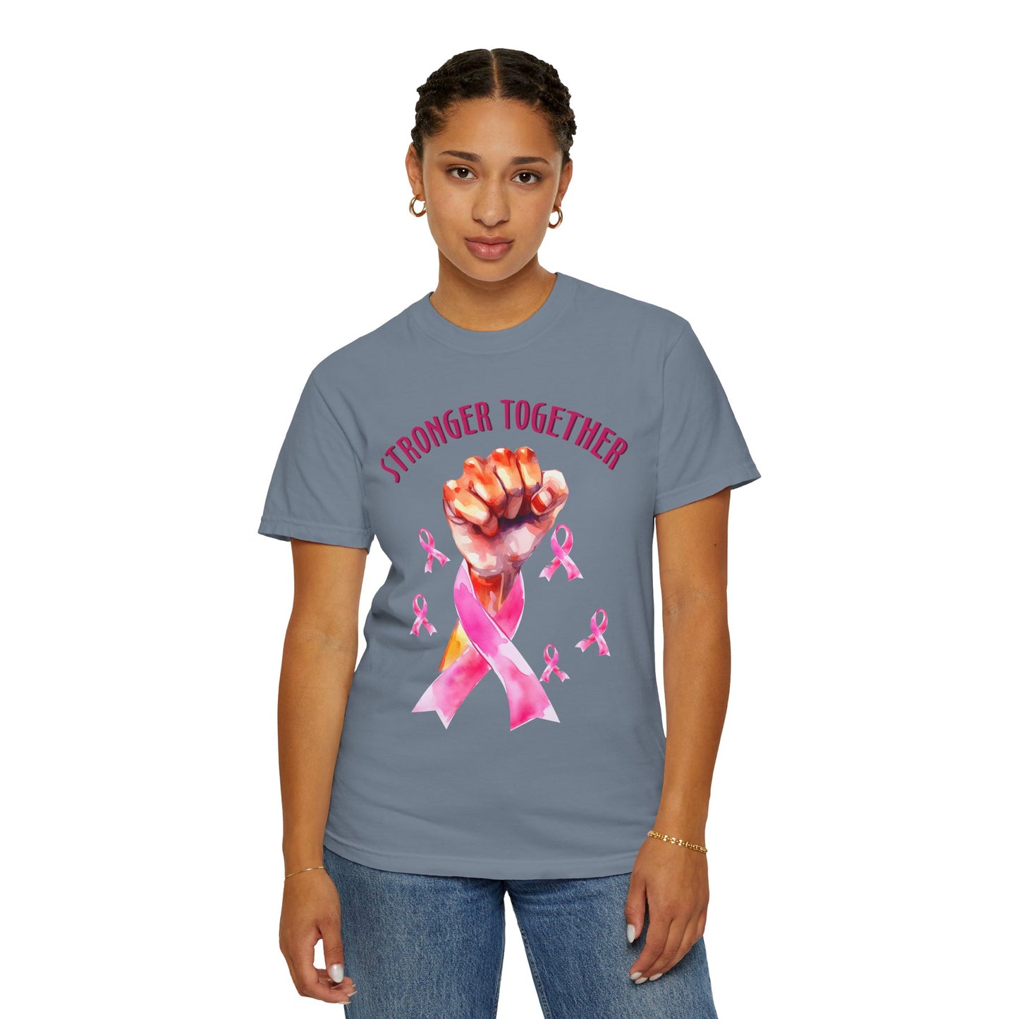 Empower Unity: Breast Cancer "Stronger Together" Comfort Colors Tee