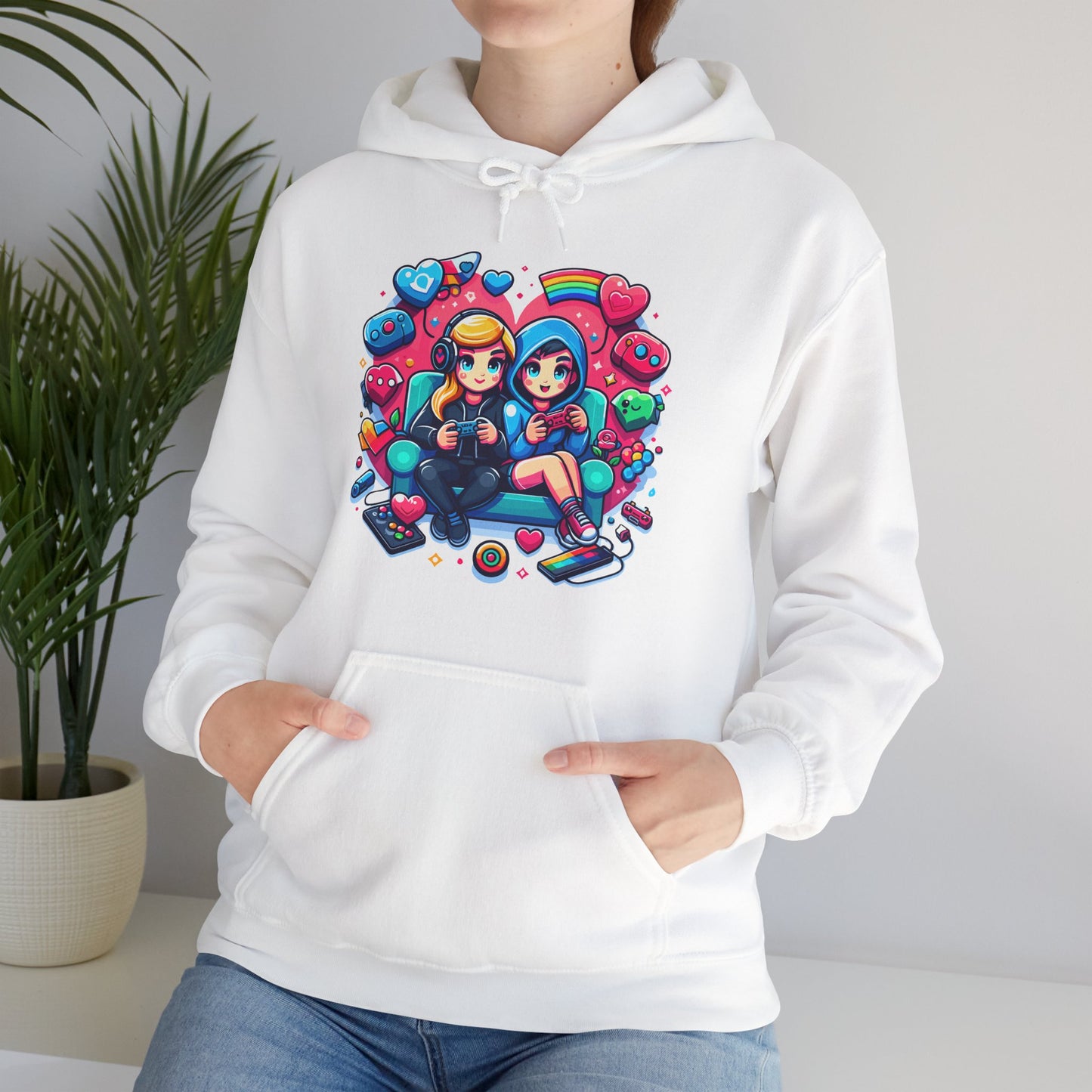 Retro Kawaii Gamer Girl Hoodie | Cute Anime Aesthetic Streetwear