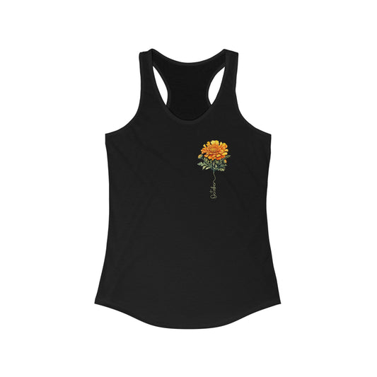 Charming October Marigold Tank Top - Celebrate Your Birth Month with Style!