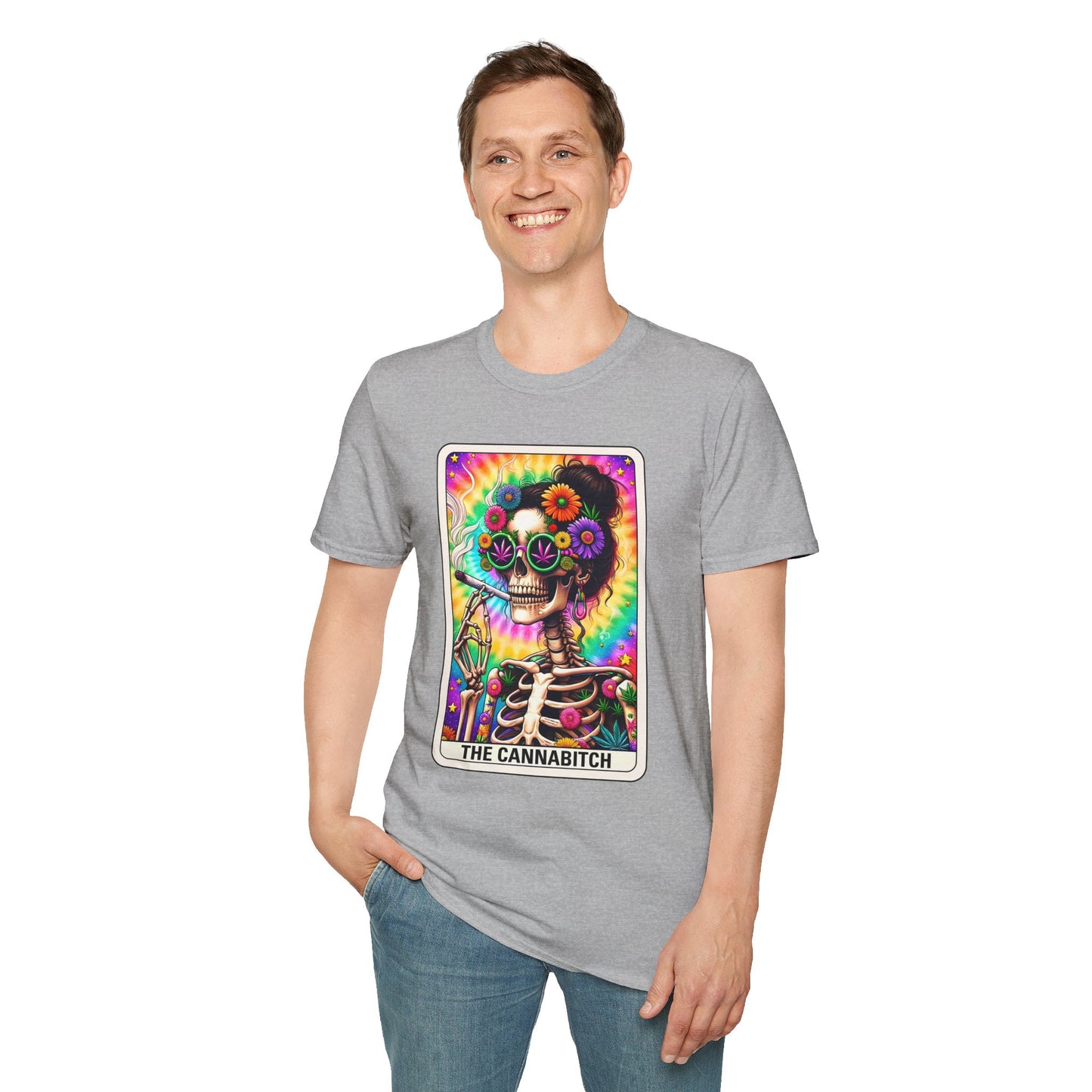 Cannabitch Halloween T-Shirt | Funny Weed Gothic Tee, Spooky Stoner Gift