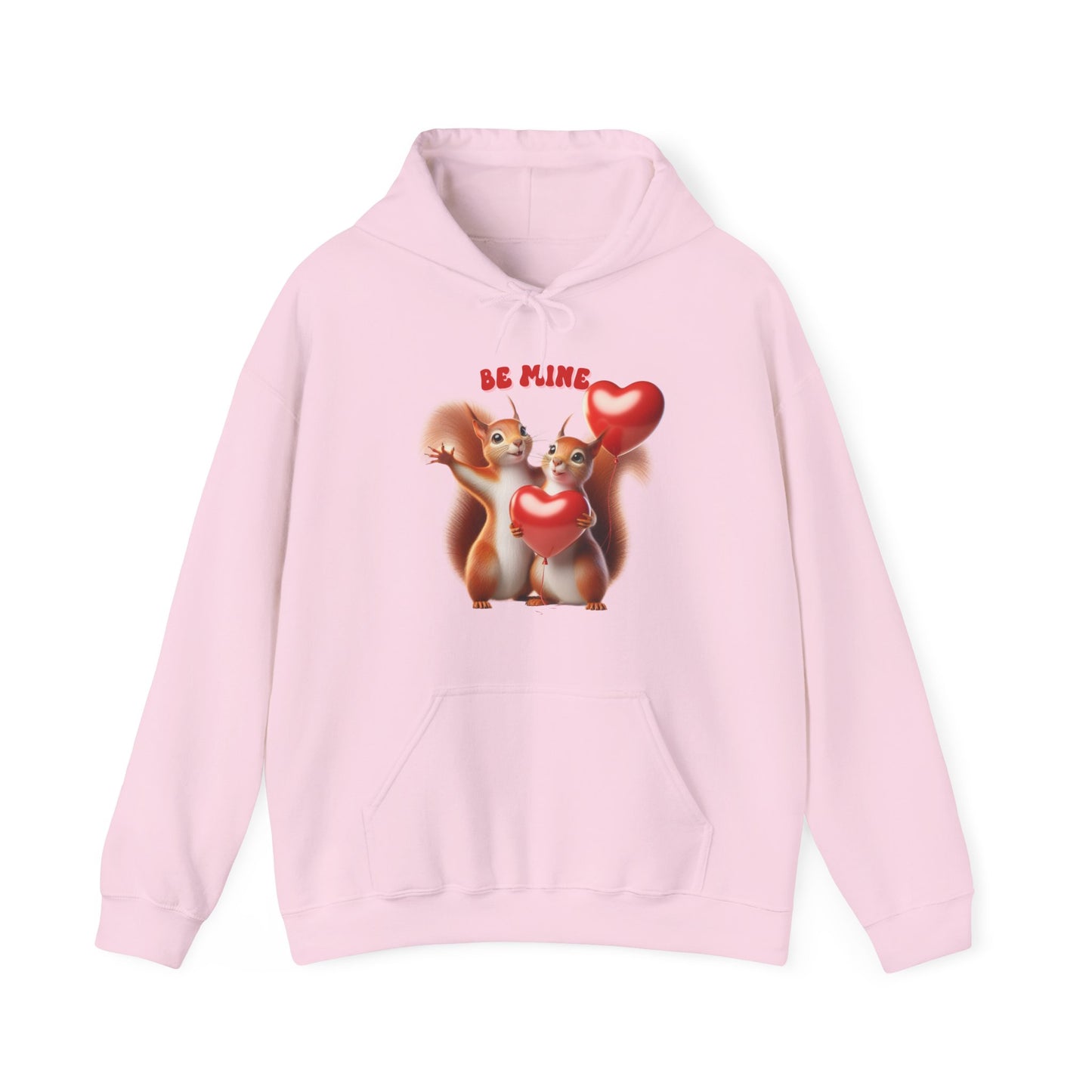 Nutty for You: "Be Mine" Squirrel Couple Love Heart Hoodie