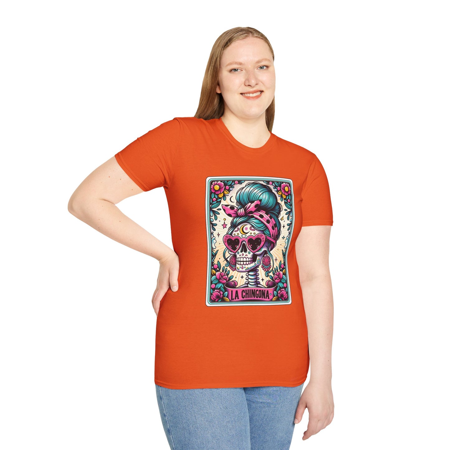 Vibrant Sugar Skull T-Shirt - Unique Spooky Halloween Apparel Inspired by Dia de los Muertos