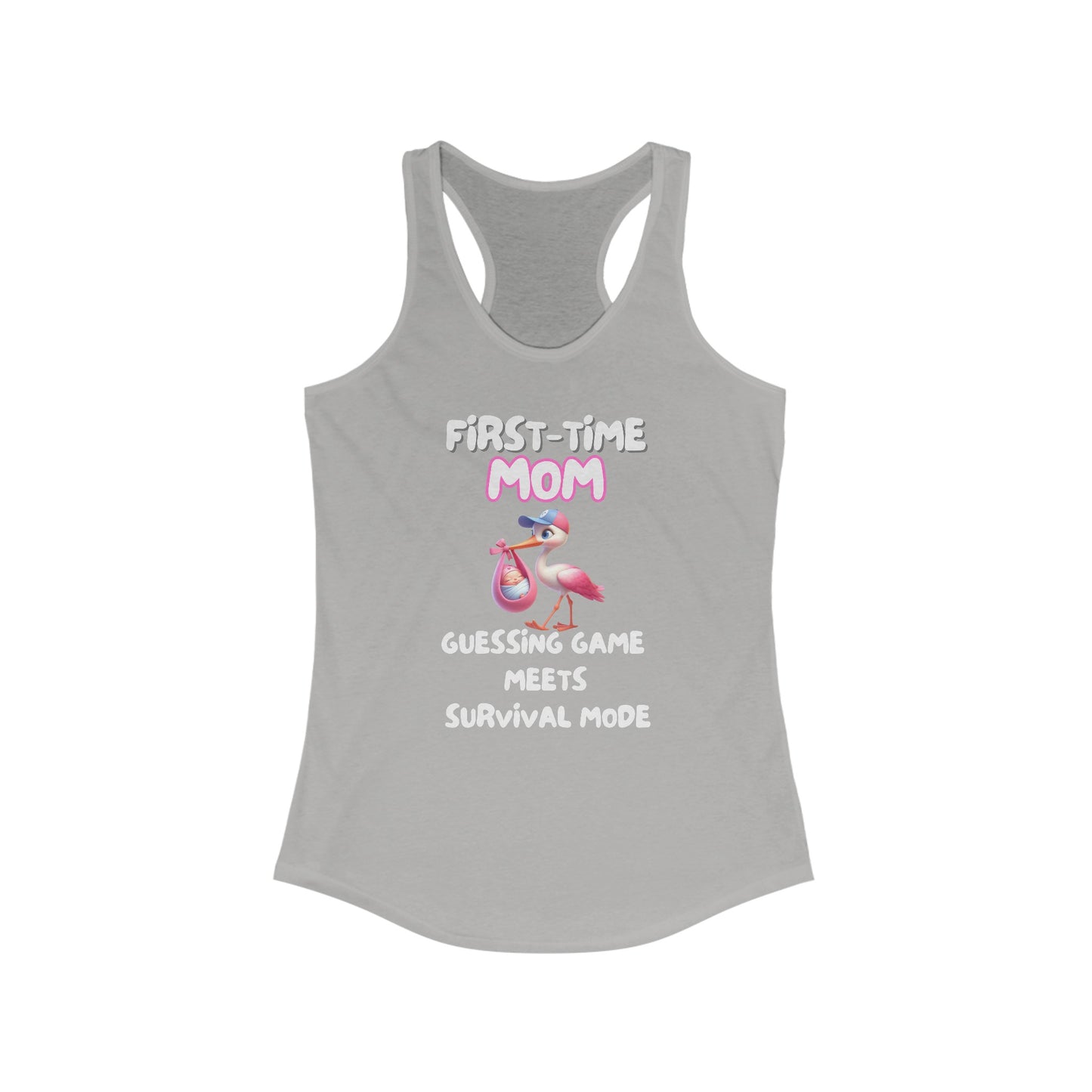 Charming First-Time Mom Tank Top - Stork Delivery Design