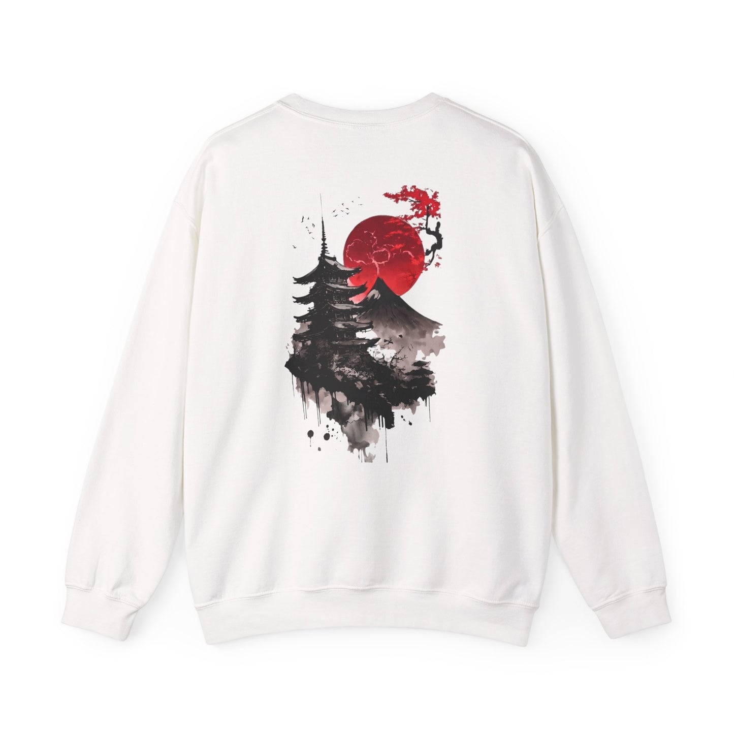 Minimalist Sakura Sweatshirt – Japanese Cherry Blossom Crewneck, Aesthetic Floral Pullover, Unisex Streetwear Gift