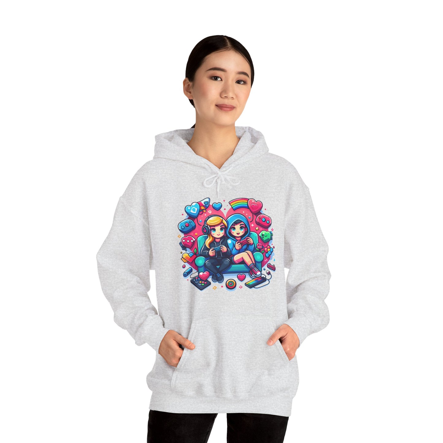 Retro Kawaii Gamer Girl Hoodie | Cute Anime Aesthetic Streetwear