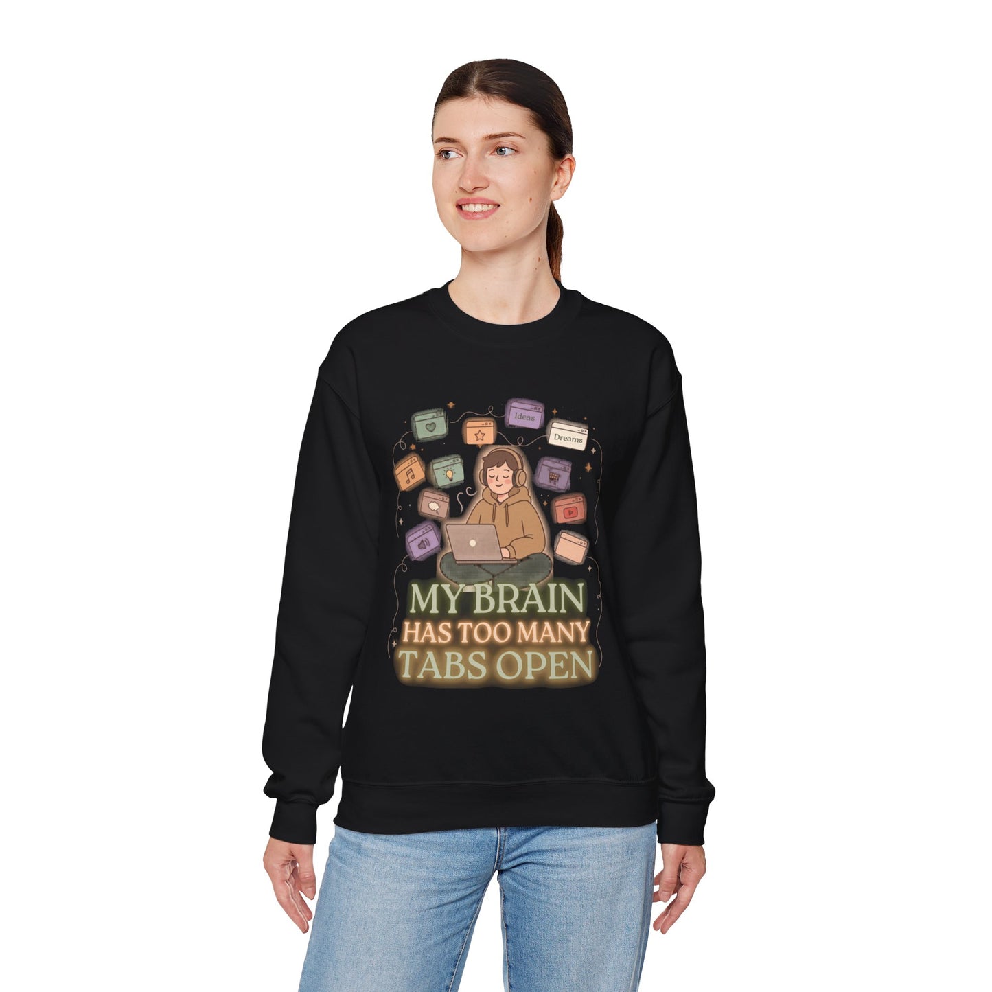 Dopamine at Midnight" | ADHD Lofi Glow Aesthetic Crewneck