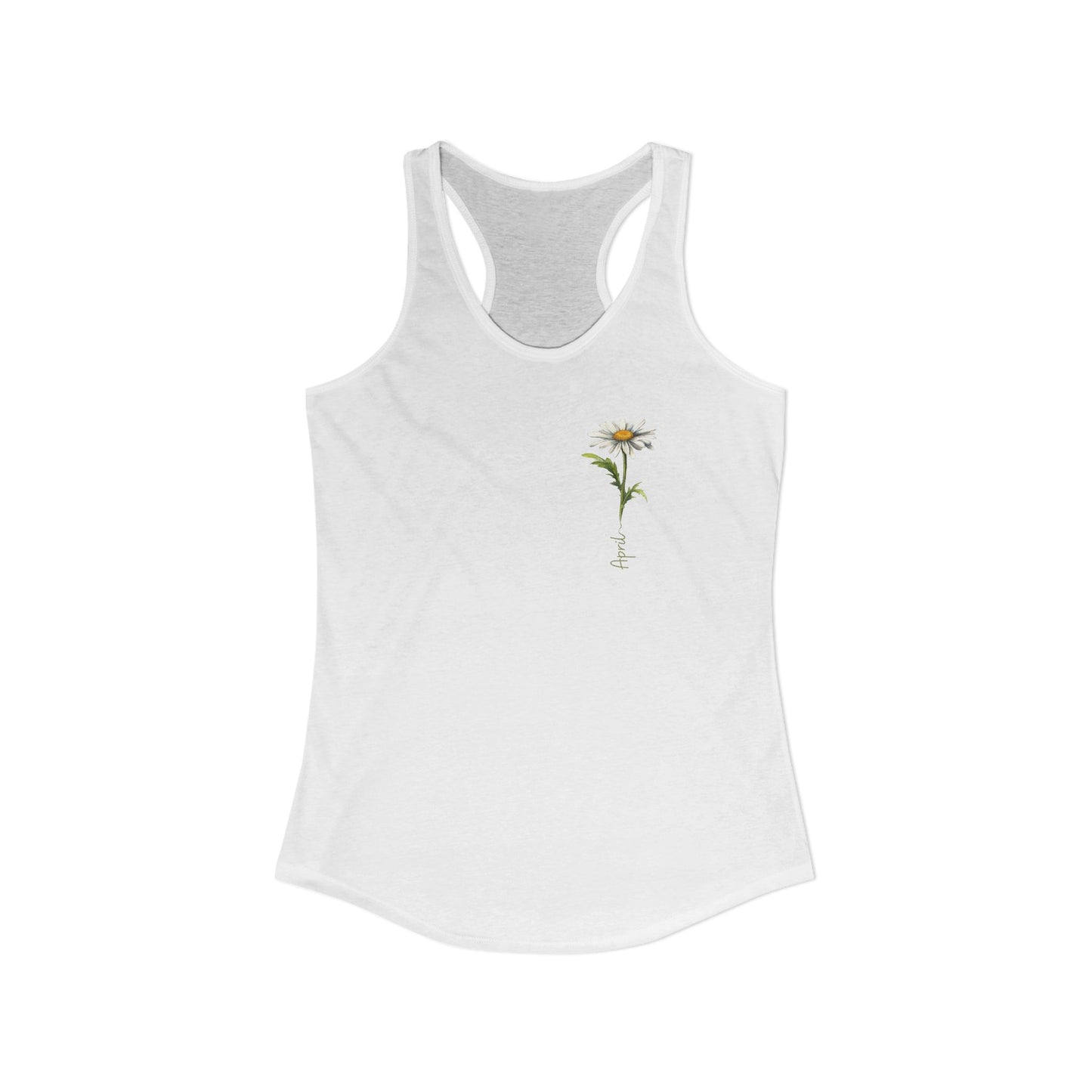 April Daisy Birth Month Flower - Chic & Elegant Women’s Tank Top