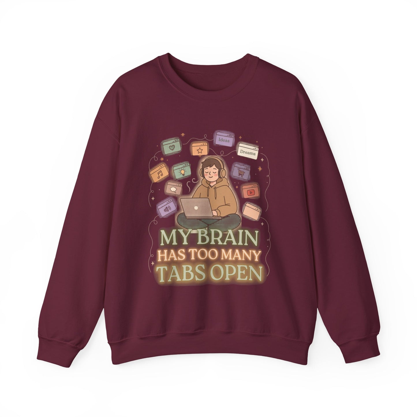 Dopamine at Midnight" | ADHD Lofi Glow Aesthetic Crewneck
