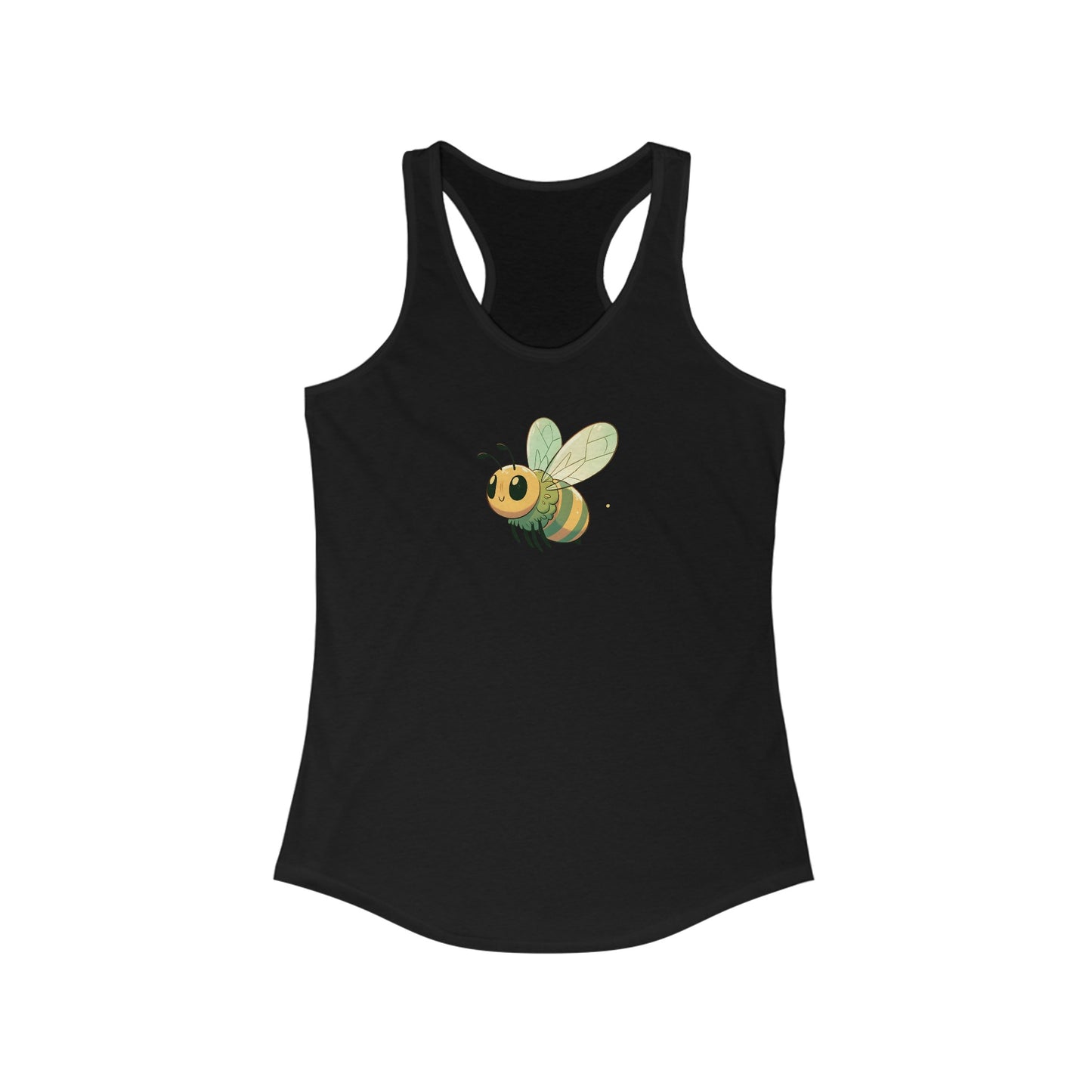 Buzzy Charm - Women’s Playful Bee Illustrated Tank Top