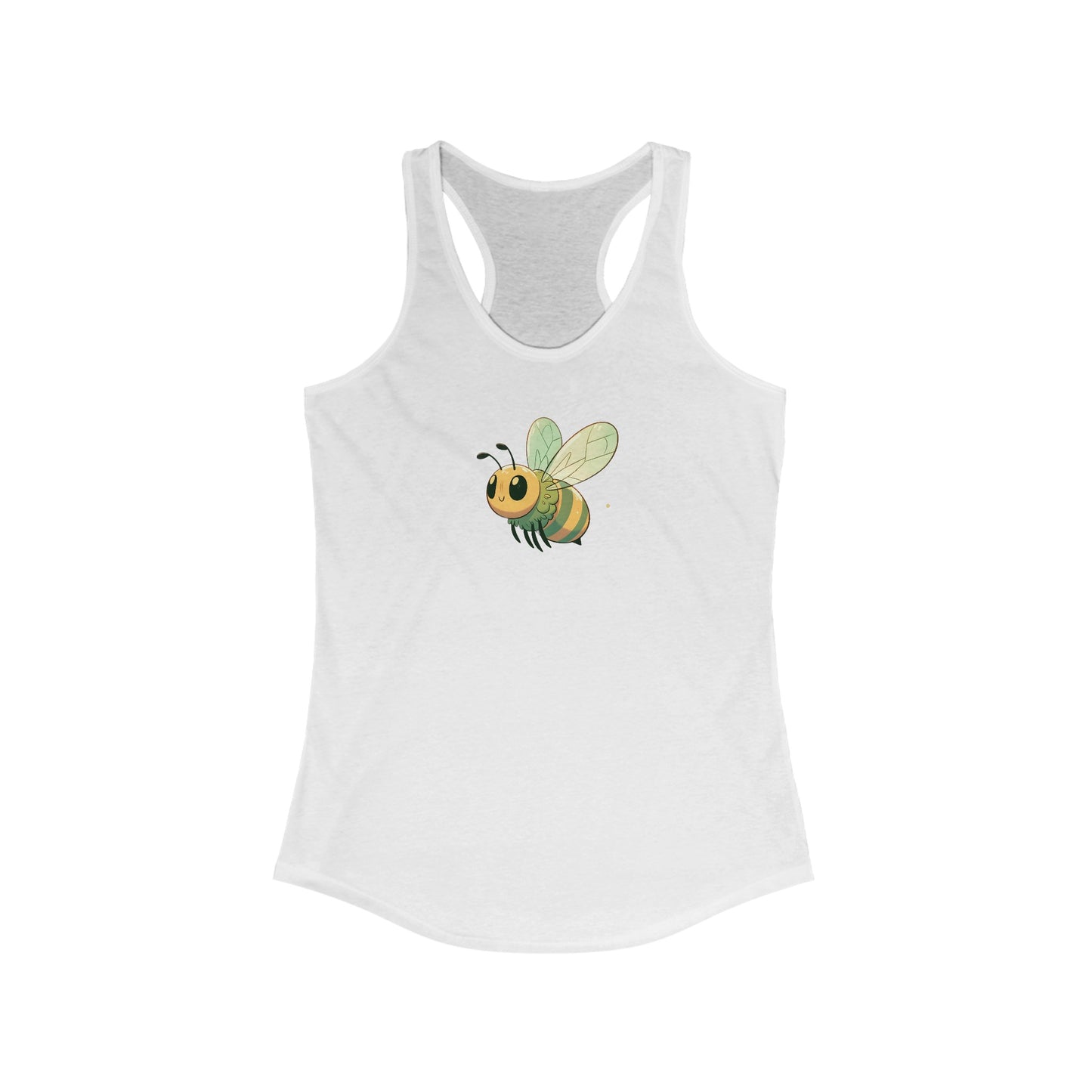 Buzzy Charm - Women’s Playful Bee Illustrated Tank Top