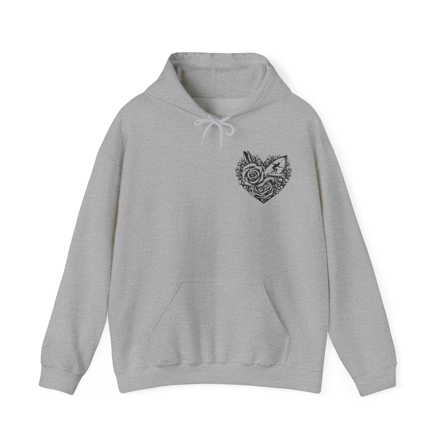 Viral Light Pink Fox Heart Hoodie - Cute Embroidered Animal Unisex Sweatshirt