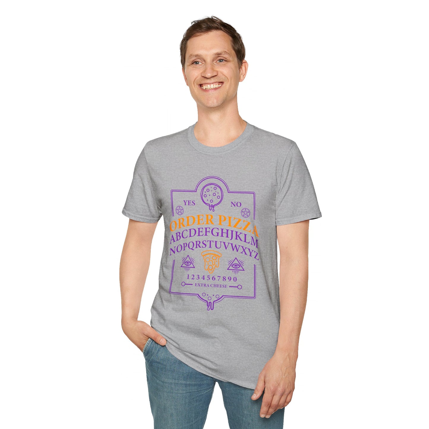 Mystic Pizza Ouija - Unique Spooky Halloween T-Shirt |