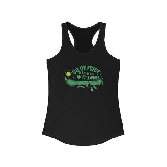 Women’s ‘Adventure Awaits’ Tank Top – Explore Nature Graphic Tee