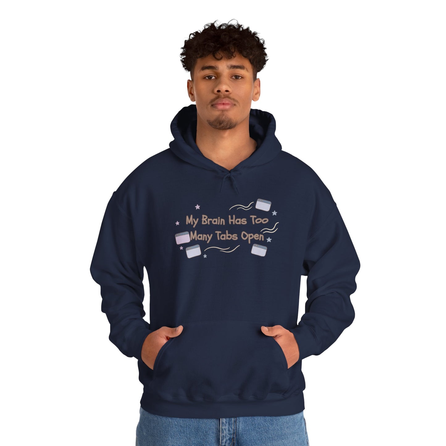 ADHD Brain Under Construction | Cozy Retro Aesthetic Hoodie