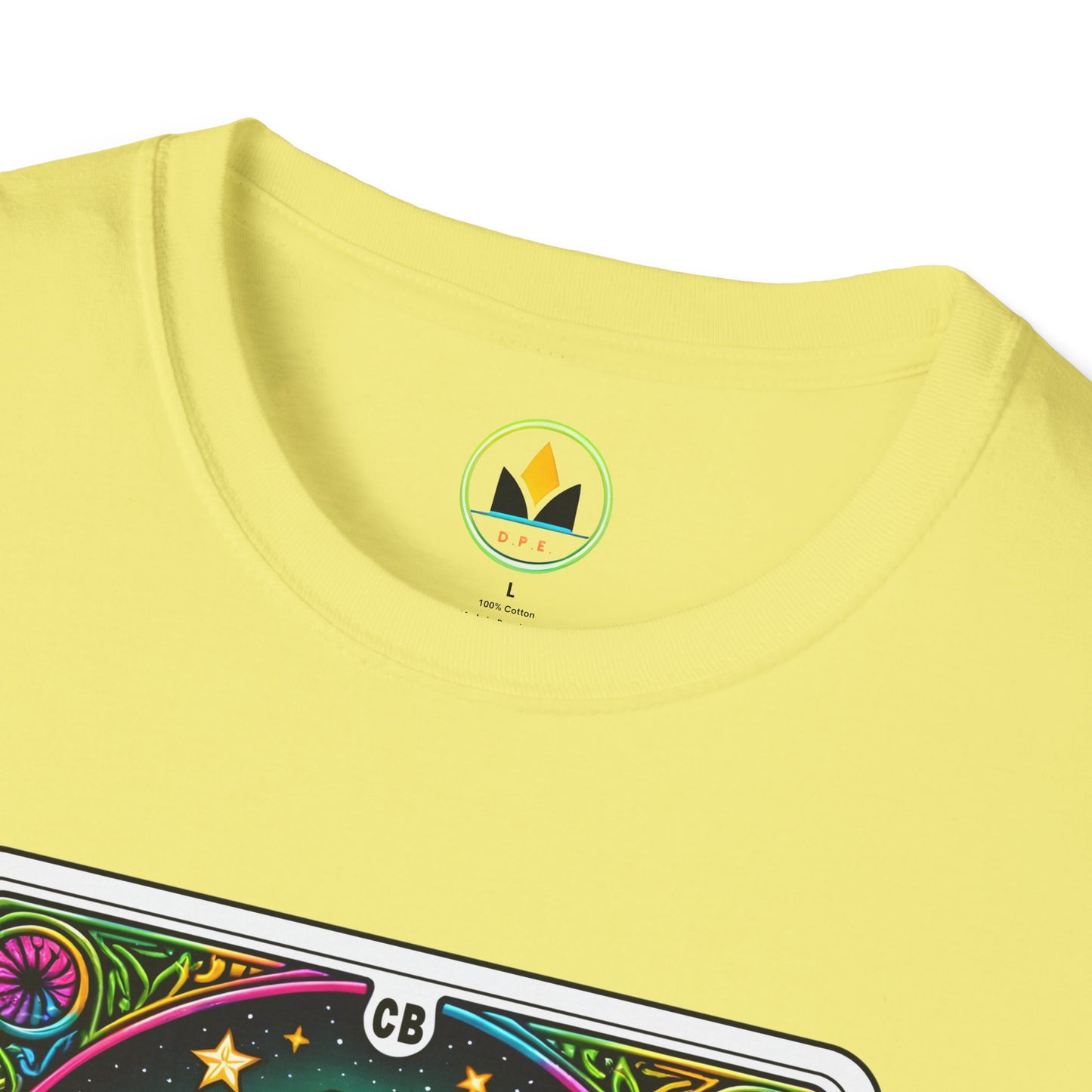 Psychedelic “Cannabitch” Tarot Skeleton T‑Shirt – Trippy Rainbow Weed Art for Stoner Queens