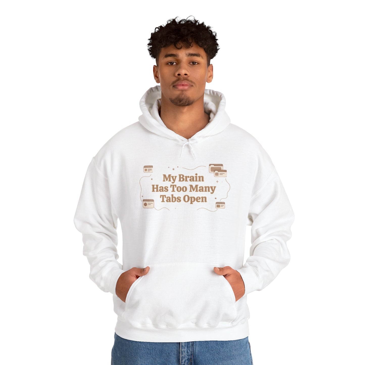 My Brain Has Too Many Tabs Open | Cozy Lofi Oversized Hoodie