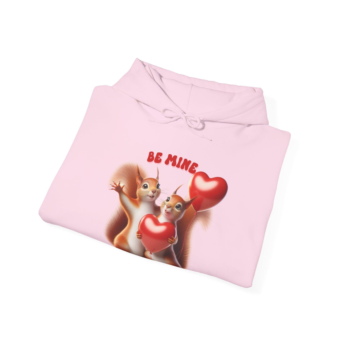 Nutty for You: "Be Mine" Squirrel Couple Love Heart Hoodie