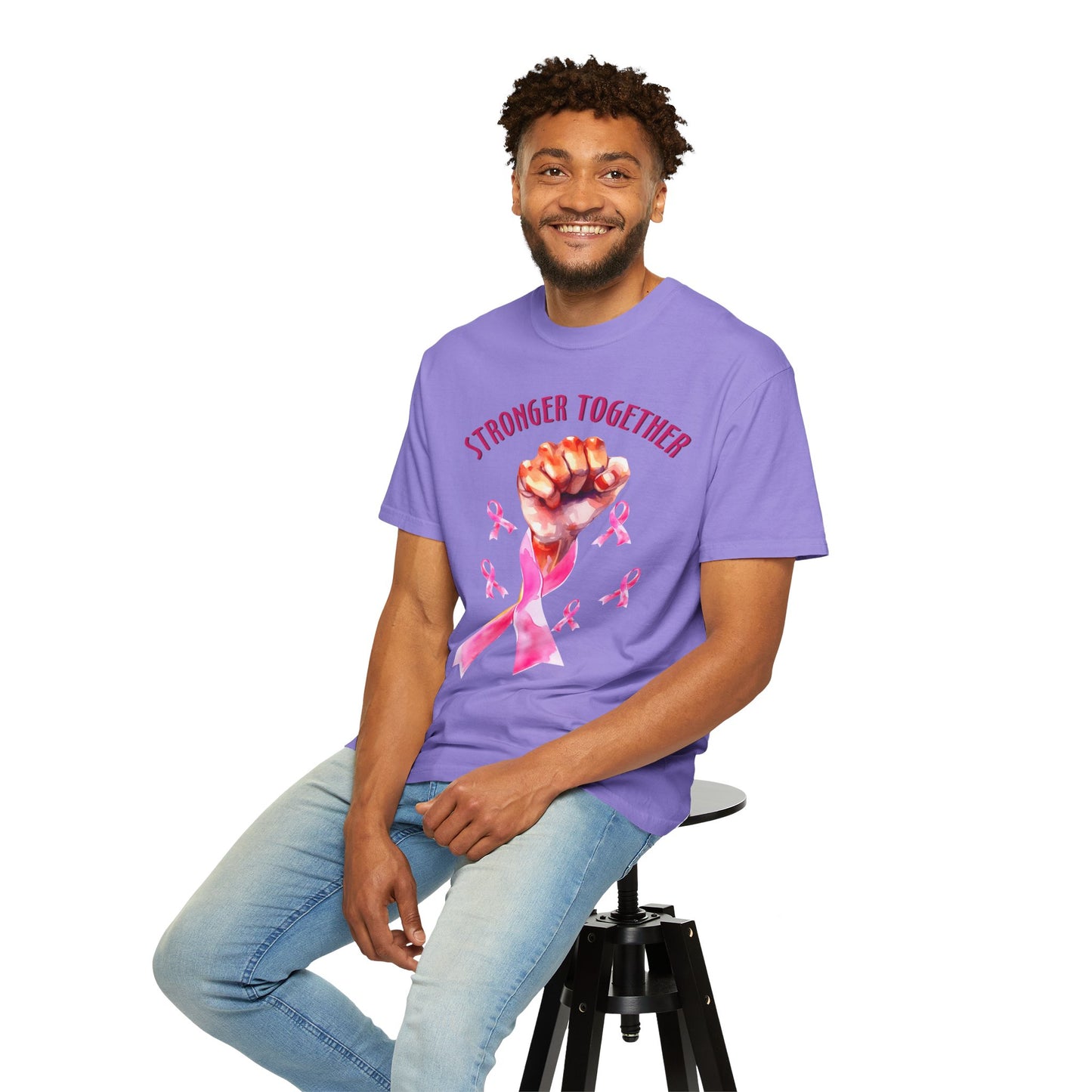 Empower Unity: Breast Cancer "Stronger Together" Comfort Colors Tee