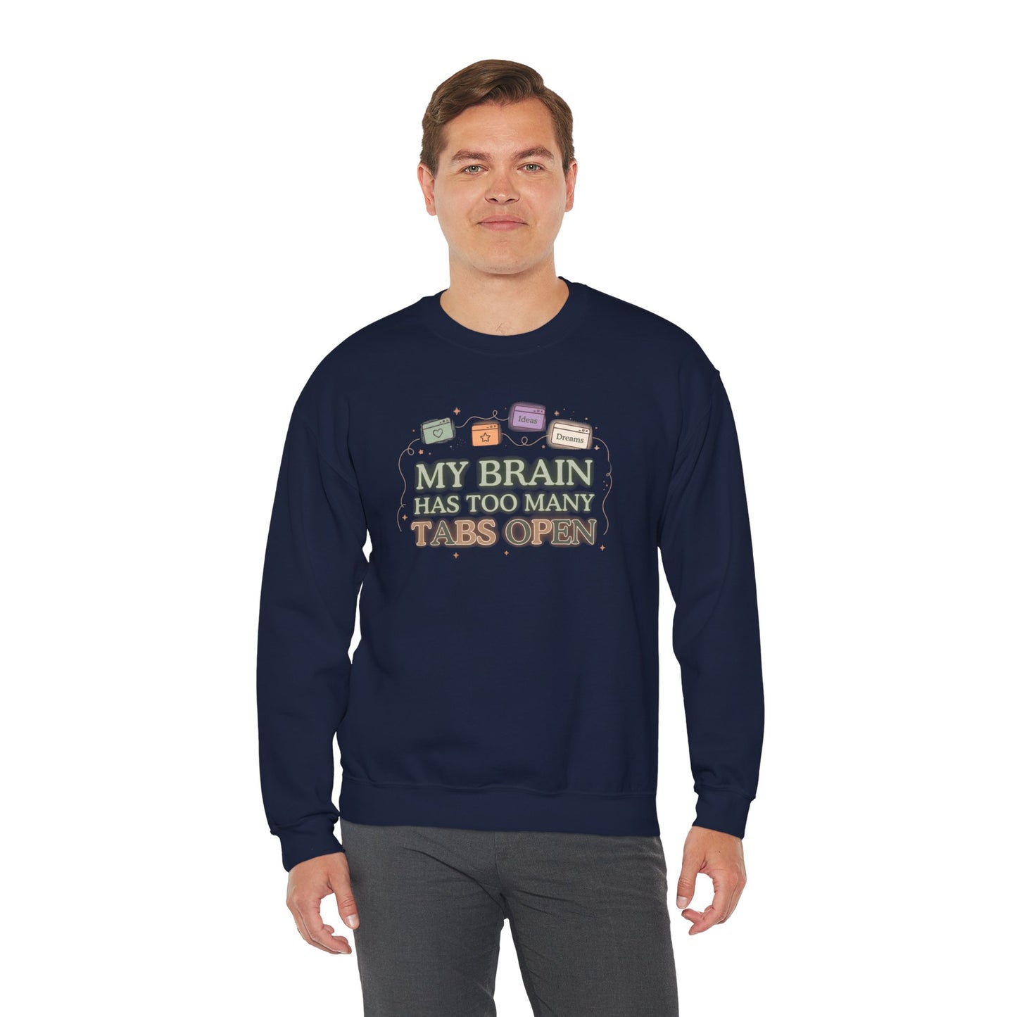 ADHD Hyper-fixation Mode | Retro Aesthetic Crewneck Sweatshirt