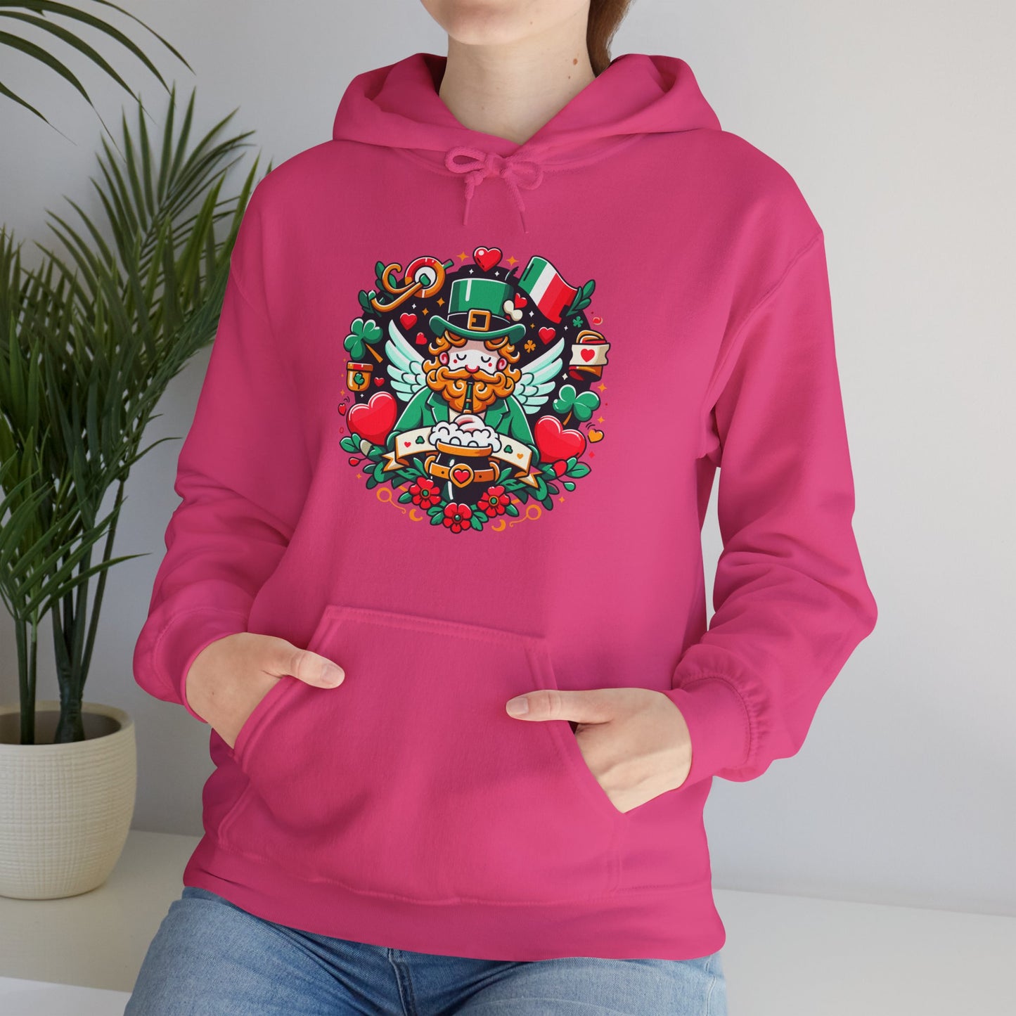 St Patricks Day Hoodie, Leprechaun Graphic Sweatshirt, Irish Celebration Pullover, Lucky Charm Unisex Apparel