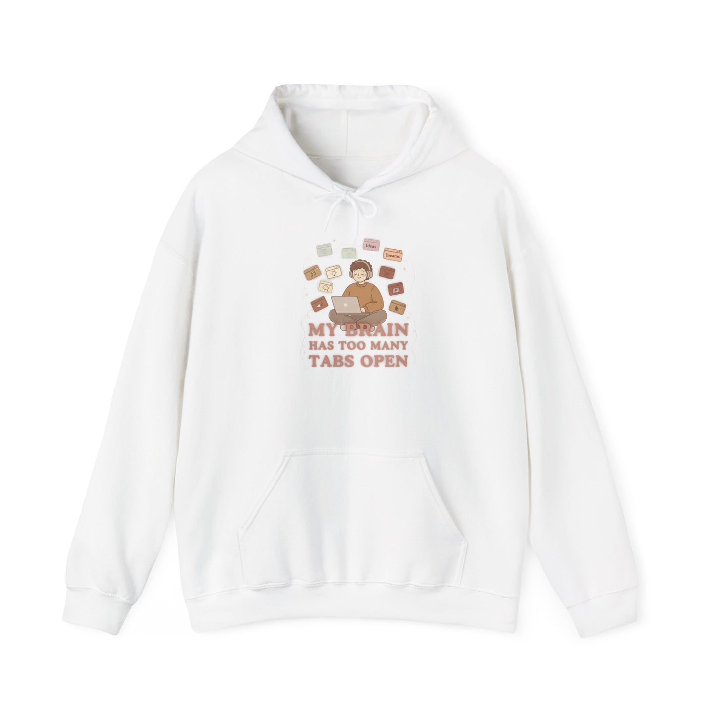 The "Cozy Chaos" Earth Tone ADHD Brain Hoodie