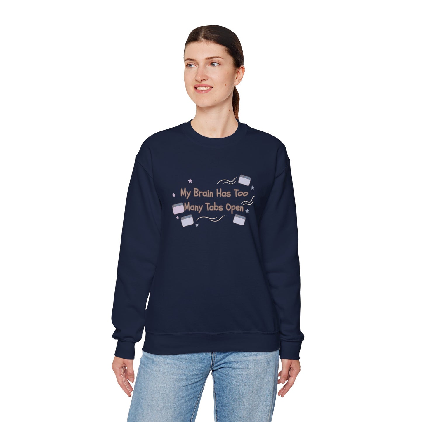 ADHD Brain Under Construction | Cozy Retro Aesthetic Sweatshirt