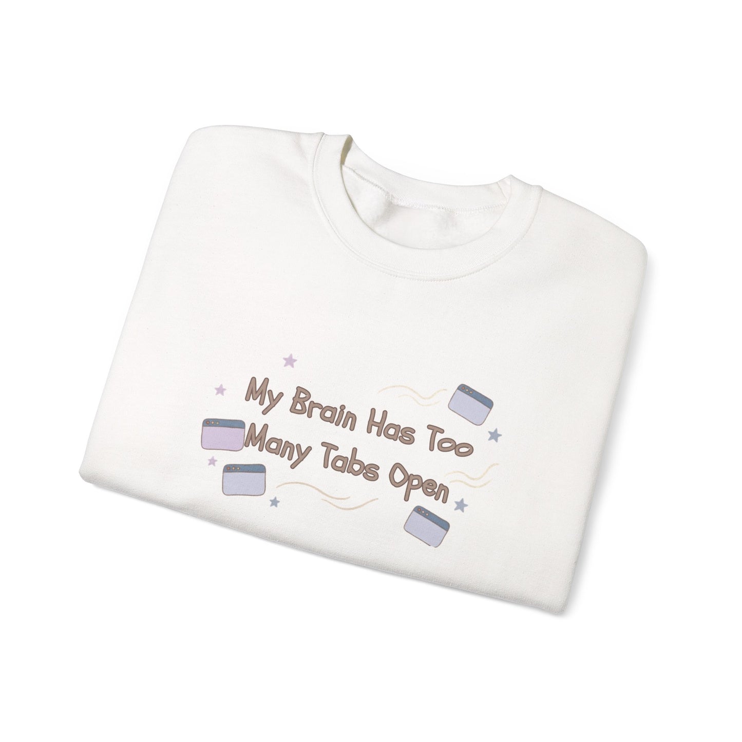 ADHD Brain Under Construction | Cozy Retro Aesthetic Sweatshirt