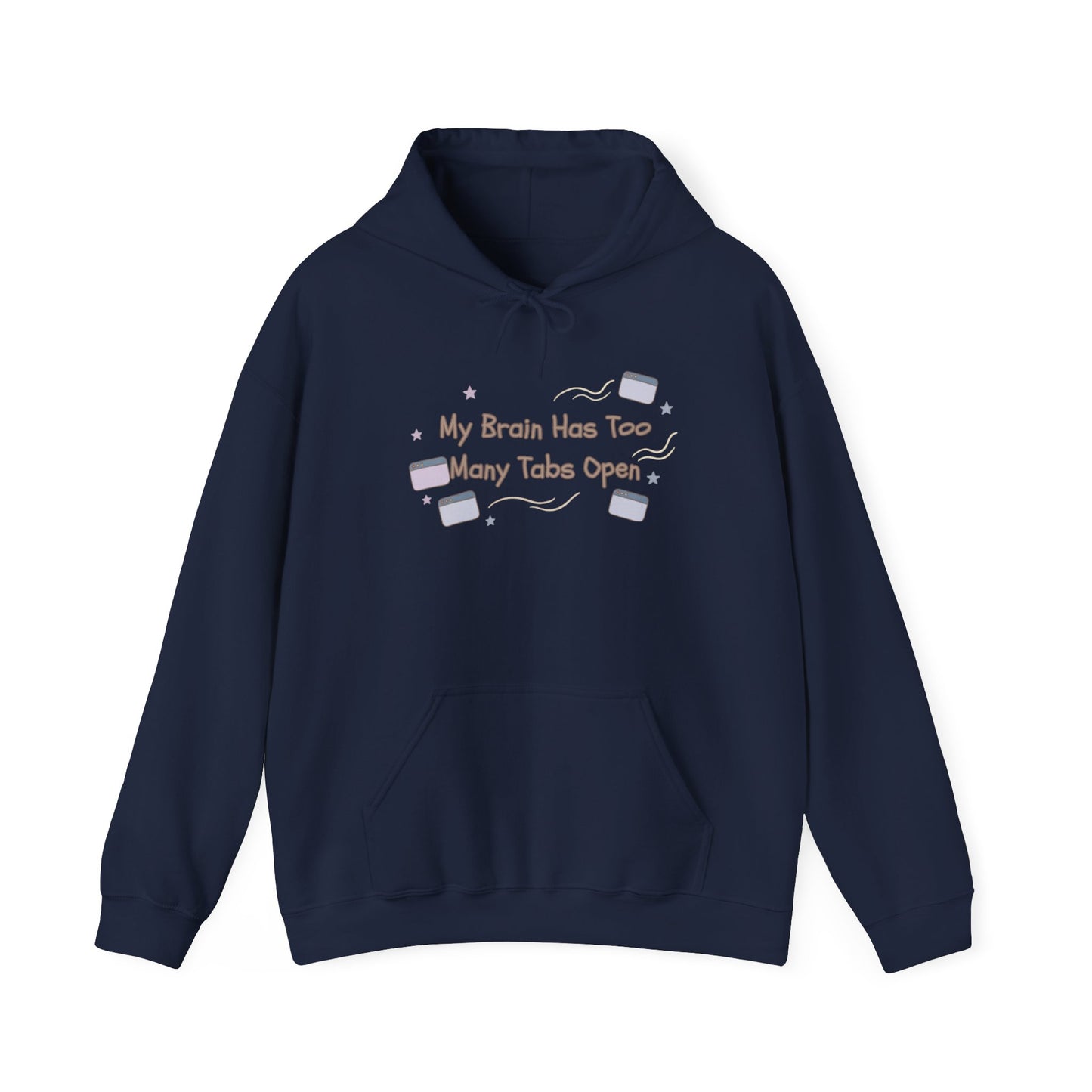 ADHD Brain Under Construction | Cozy Retro Aesthetic Hoodie